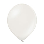 25 Stk. Luftballon Uni Metallic Ø 12cm | Weiß/Pearl