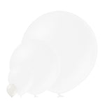 25 Stk. Luftballon Uni Metallic Ø 12cm | Weiß/Pearl