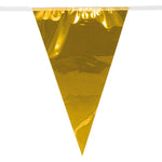 Wimpelkette PE 45x30cm L: 10m | Metallic Gold