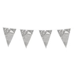 Wimpelkette PE 30x20cm L: 10m | Metallic Silber