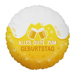 18"/Ø46cm Folienballon "Alles Gute zum Geburtstag Biergläser"