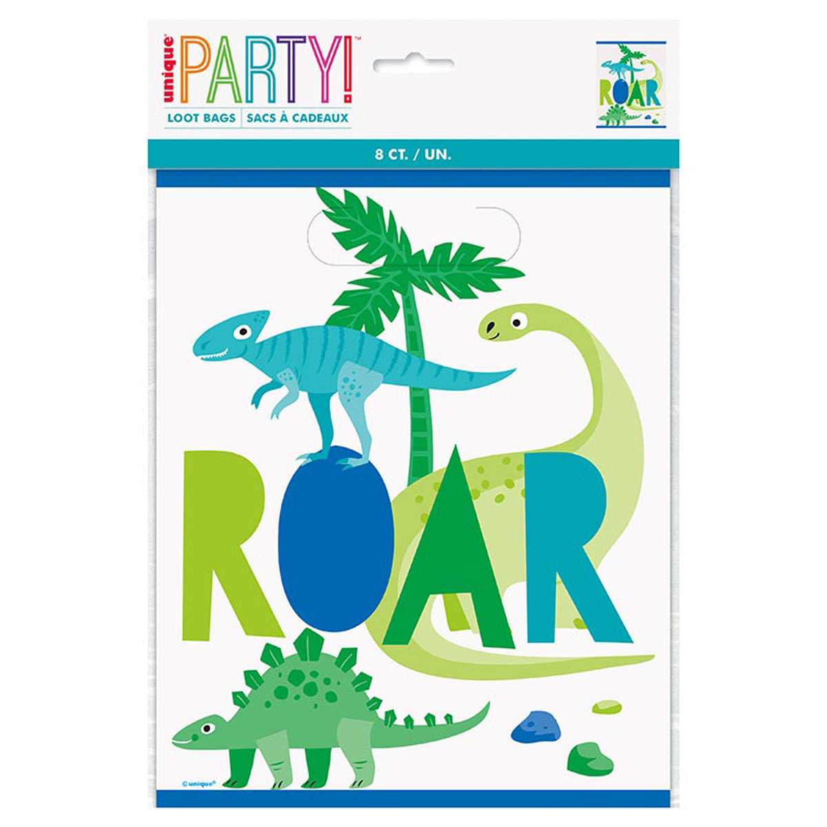 Geschenktüte PVC Dino 8 Stk.