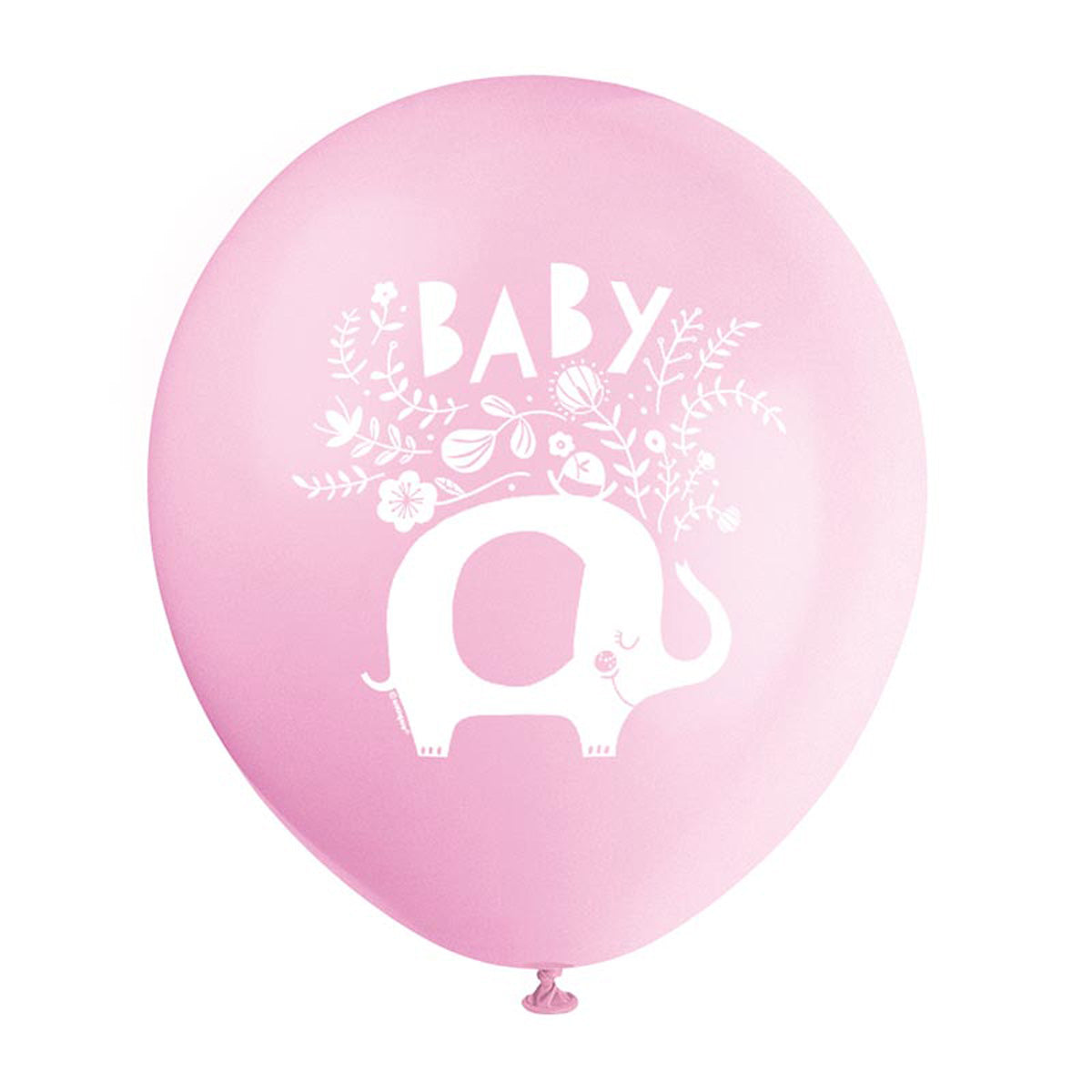 Elefant Floral Luftballon Ø30cm 8Stk./30cm | Pink