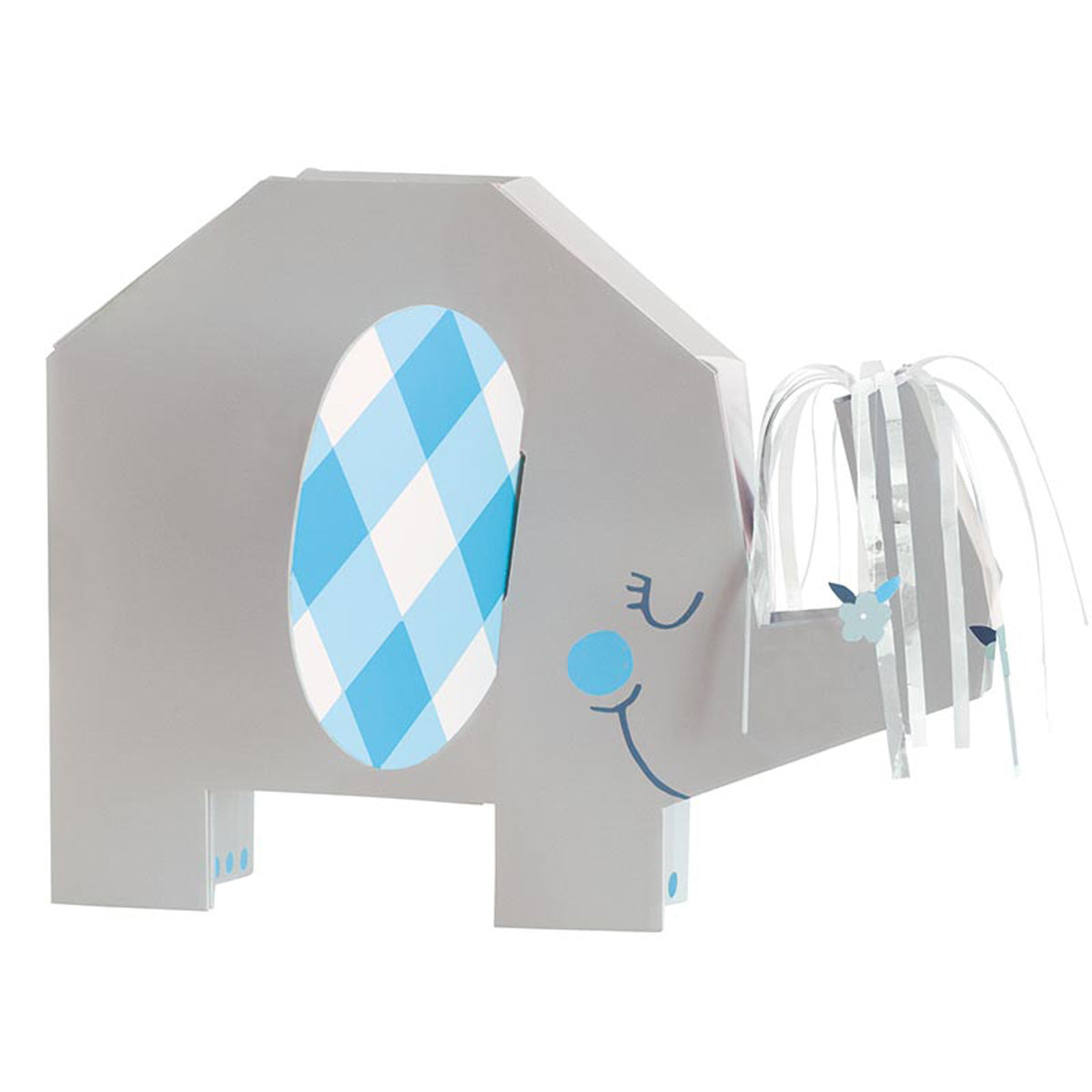 Elefant Floral Tischaufsteller 1 Stück | Blau