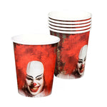 Pappbecher Horror Clown 250ml./6St.