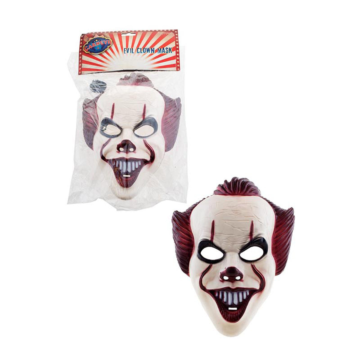 Halloween Maske Clown in zwei Varianten | Farblich sortiert