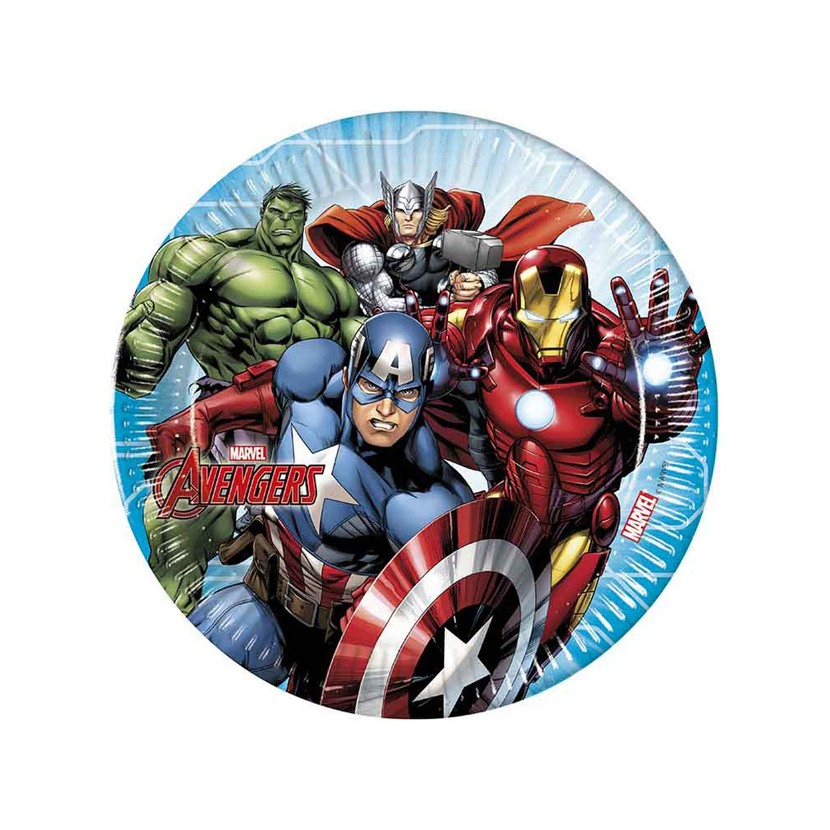 Marvel Avengers Mighty - Pappteller | 8 Stück, Ø 23 cm, FSC