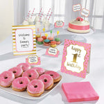 2. Geburtstag Deko-Set Happy Birthday | 12-teilig, Pink/Gold