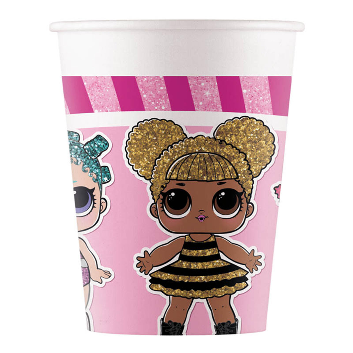 LOL Glitterati - Pappbecher | 8 Stück, 200 ml, FSC
