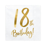 Servietten "Birthday Gold" 20Stk./33x33cm | #18