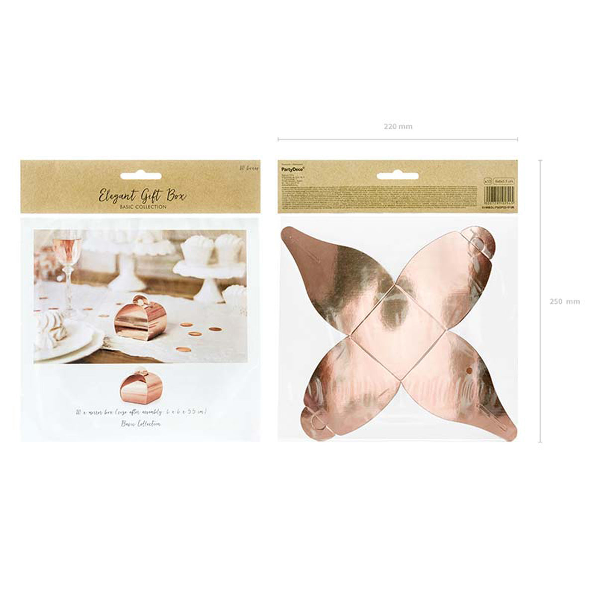 Geschenkbox Rosegold 10Stk.
