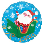 18"/Ø43cm Folienballon  "Weihnachtsmann im Schlitten"