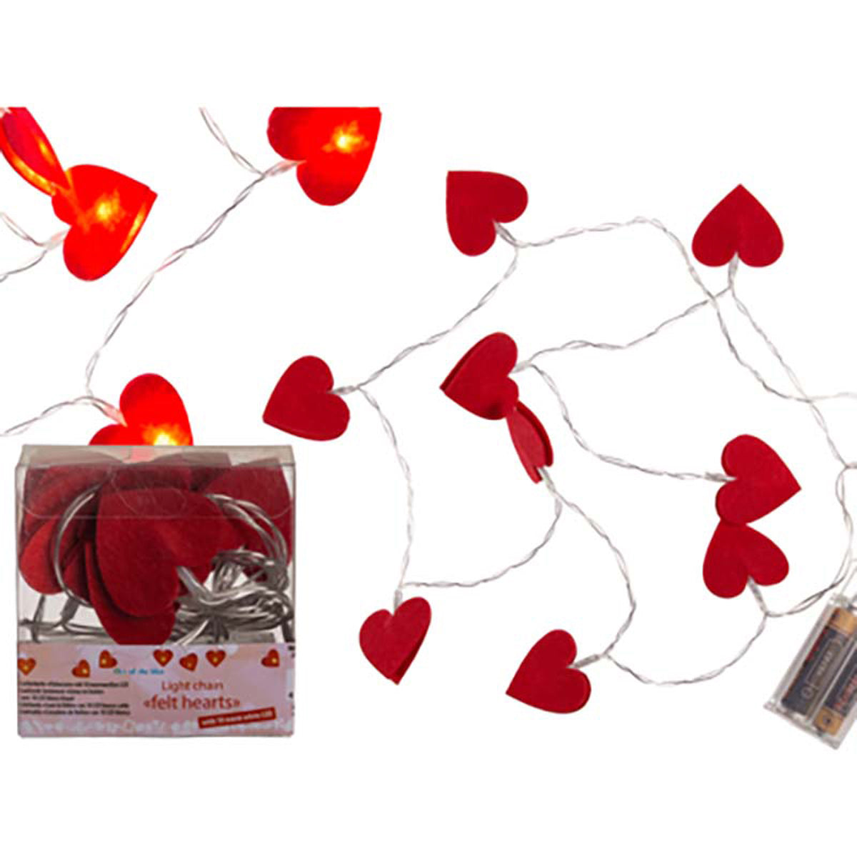 Lichterkette Herzen LED ca. 1,20m