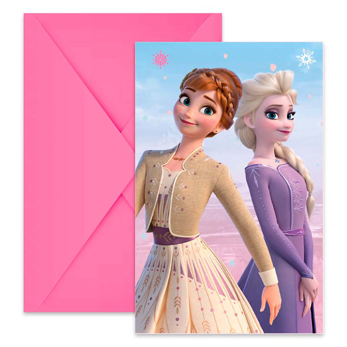 Frozen 2 Wind Spirit - Einladungskarten | 6 Stück, FSC