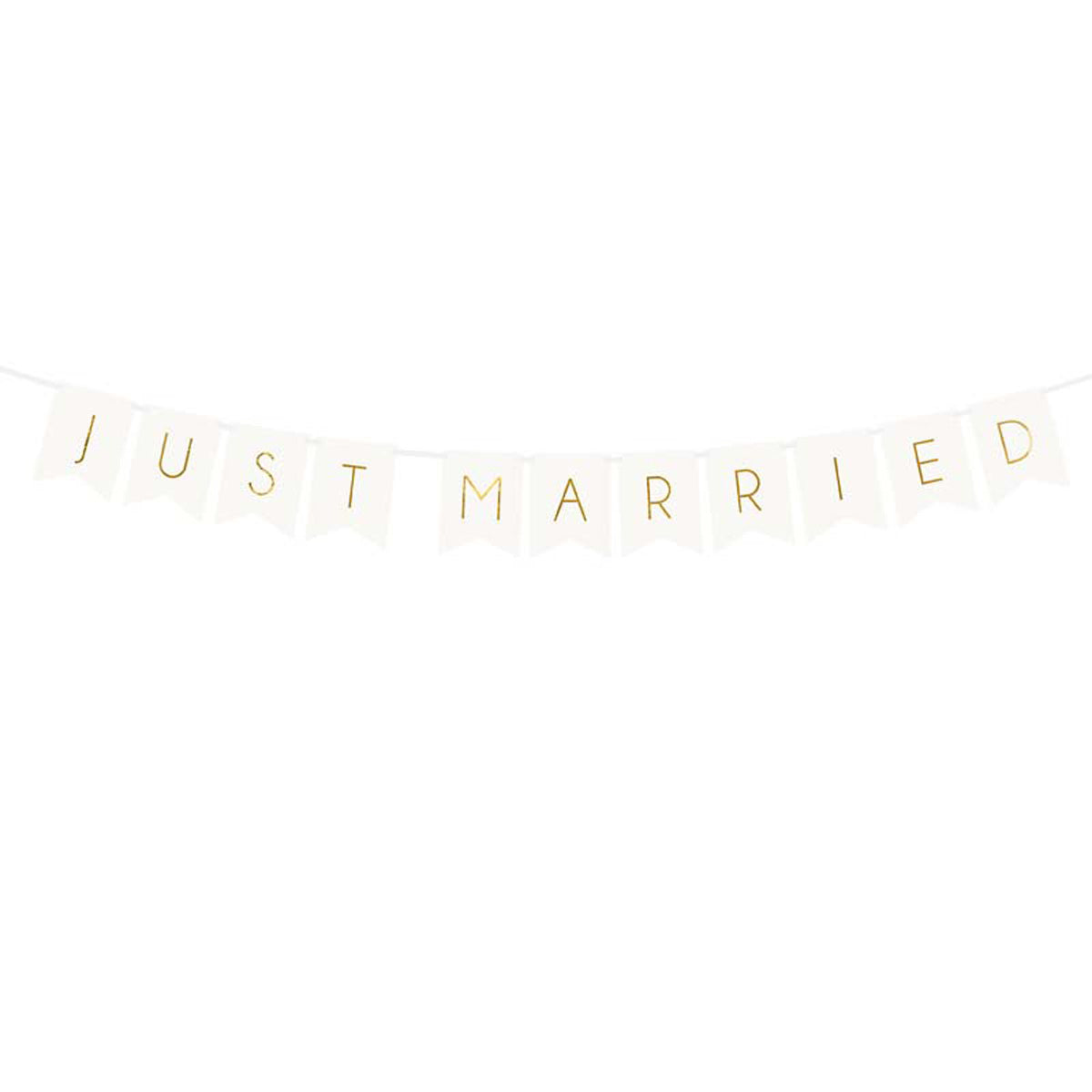 Banner Just Married weiß 15 x 155 cm