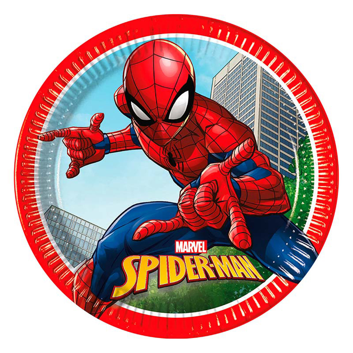Spider-Man Crime - Pappteller | 8 Stück, Ø 23 cm, FSC