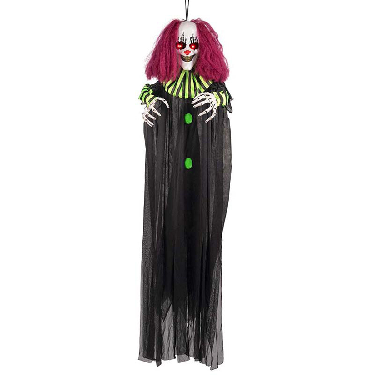 Hänge Figur Terror Clown 130 cm Licht Sound