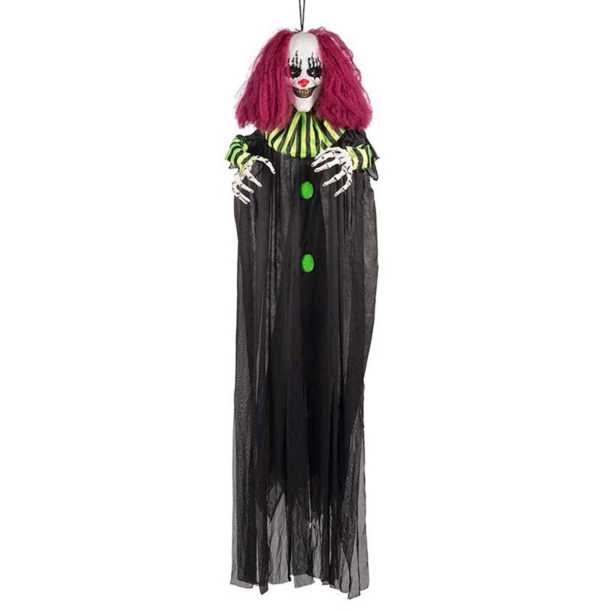 Hänge Figur Terror Clown 130 cm Licht Sound