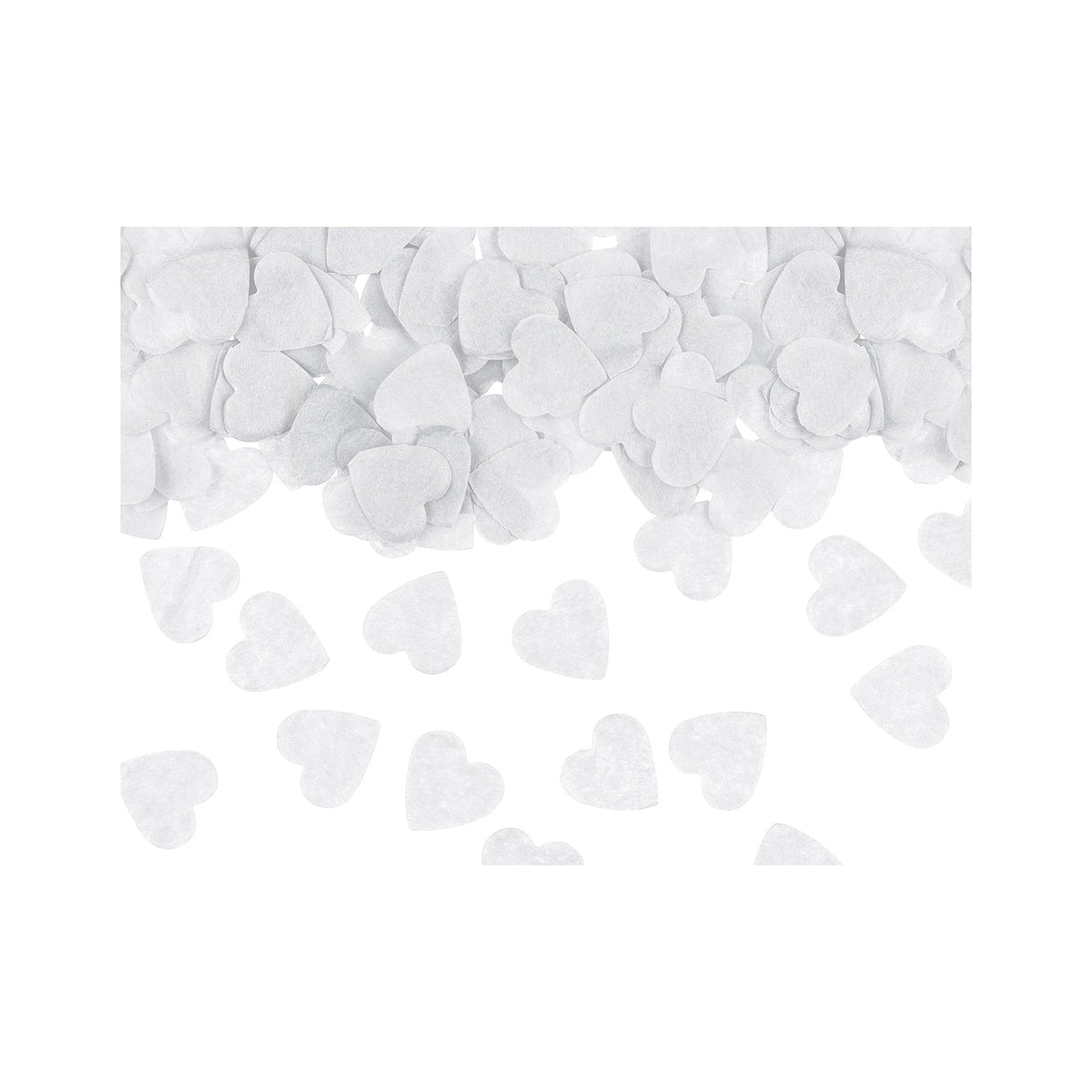 Konfetti Papier Herzen Weiß 15g