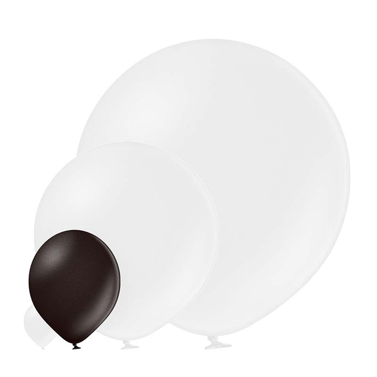 25 Stk. Luftballon Uni Metallic Ø 30cm |  Schwarz#090