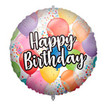 18"/Ø45cm Folienballon "Happy Birthday" Ballons