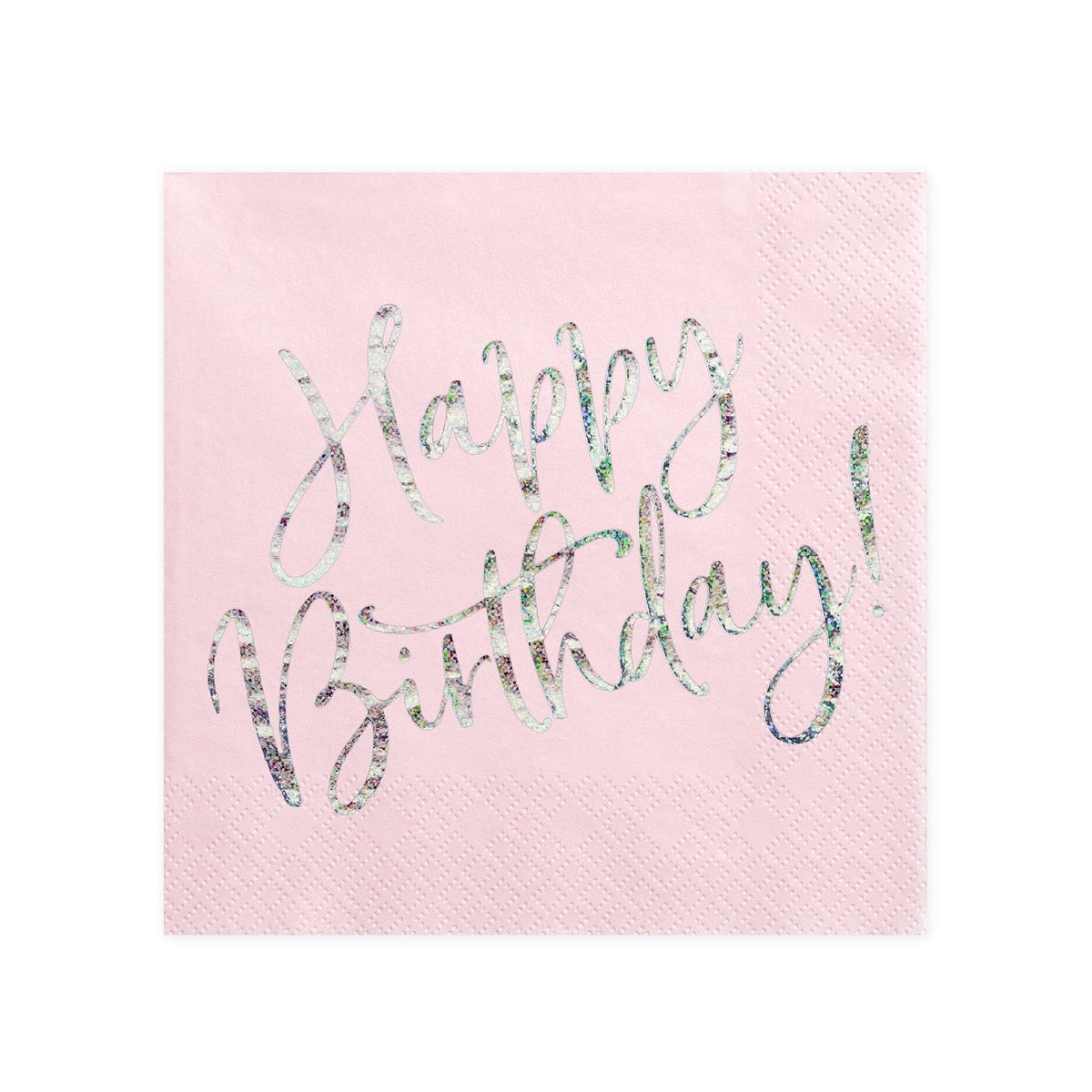 Servietten "Happy Birthday" 20Stk./33x33cm | Rosa