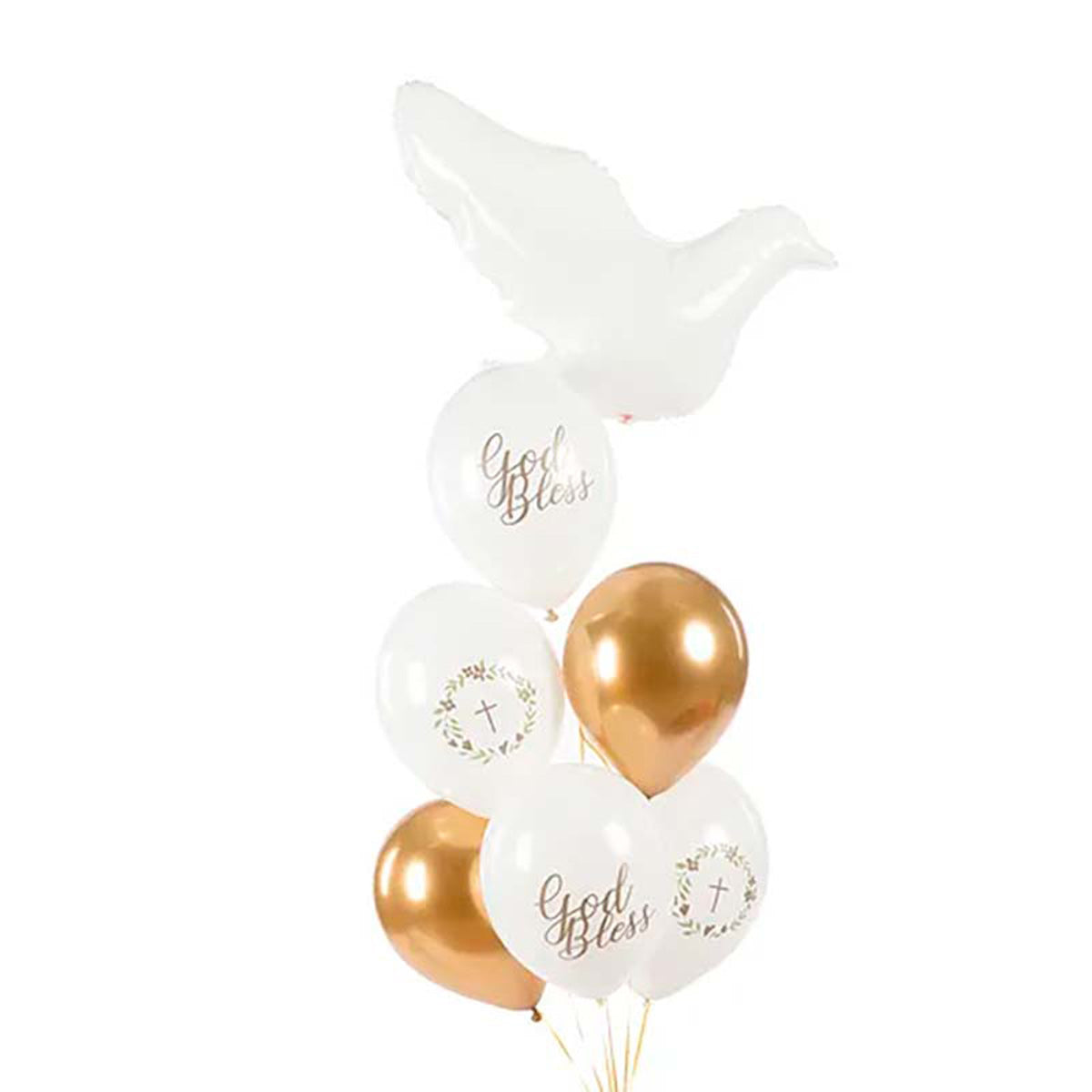 6 Stk. Luftballon Ø30cm "God Bless" | Mix