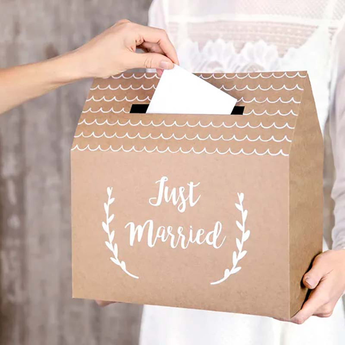 Kartenbox Just Married 30x30,5x16,5cm