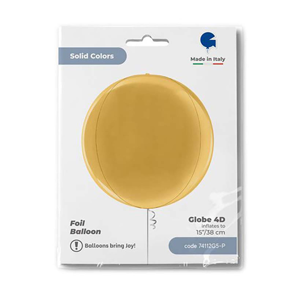 Orbz 4D Globe Gold 38 cm Bulk