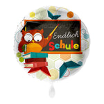 18"/Ø43cm Folienballon  "Endlich Schule" Eule