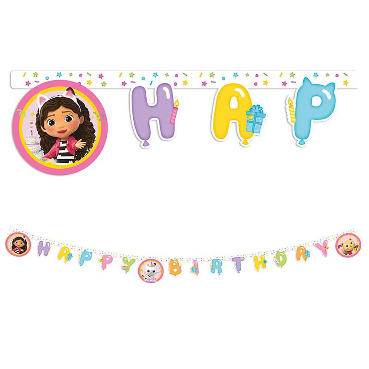 Gabby's Dollhouse - Buchstabengirlande Happy Birthday | FSC