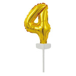 Tortendeko Ballonzahl | 11 cm, Gold #4