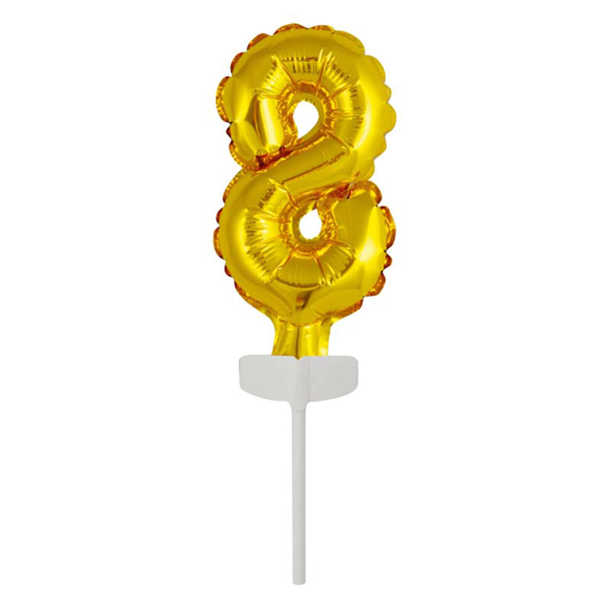 Tortendeko Ballonzahl, ca.11cm #8 Gold