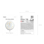 18"/Ø45cm Folienballon "Happy New Year" Uhr