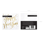 Servietten "Happy New Year" 20Stk/33x33cm | Weiß/Gold