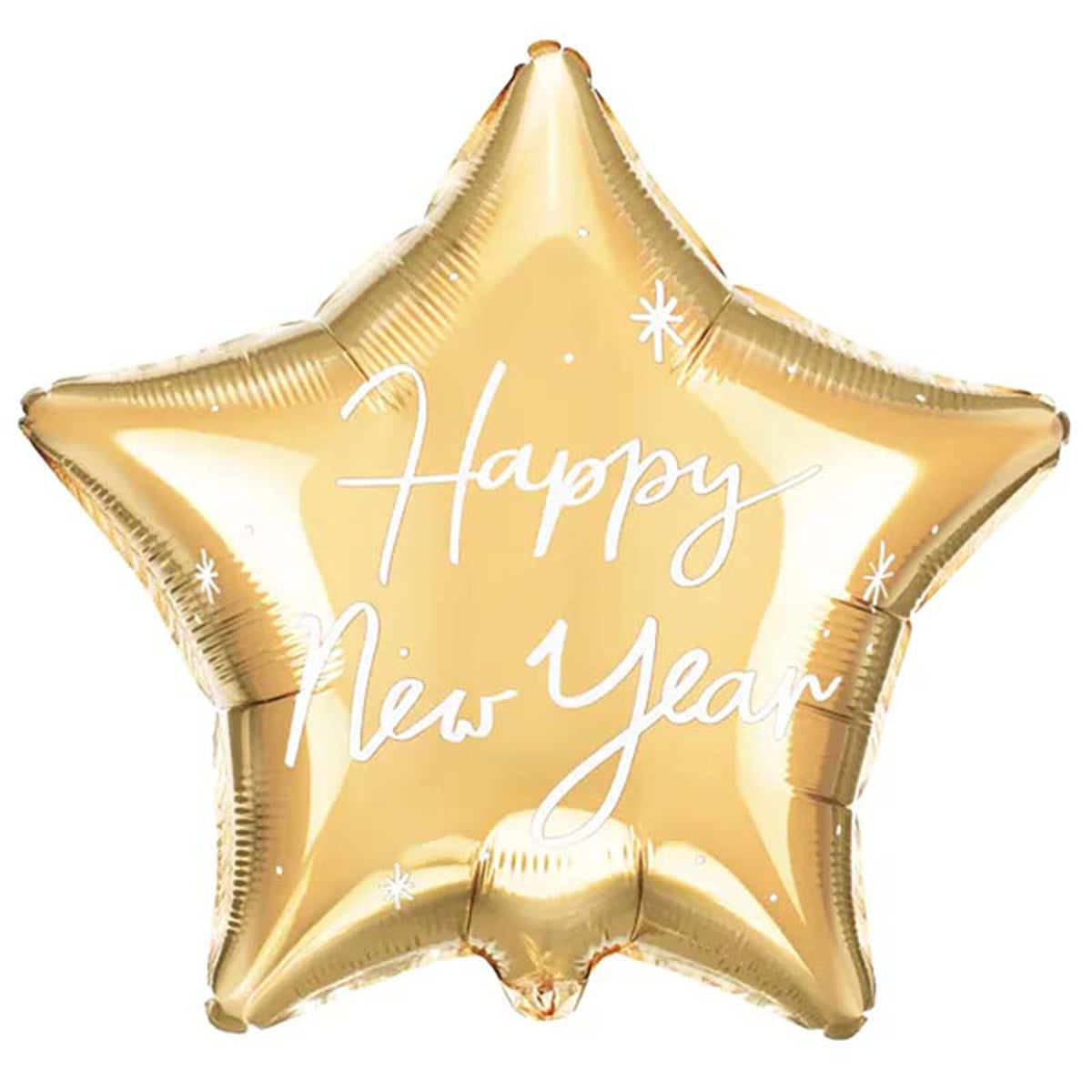 18"/Ø46cm Stern Folienballon "Happy New Year" |Gold