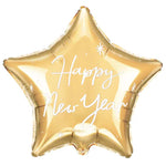18"/Ø46cm Stern Folienballon "Happy New Year" |Gold