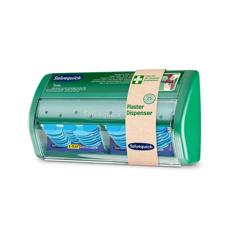 Salvequick röntgendetektierbarer pflasterspender, inkl. 2x30 gipsnachfüllungen | Packung (1 Stück)