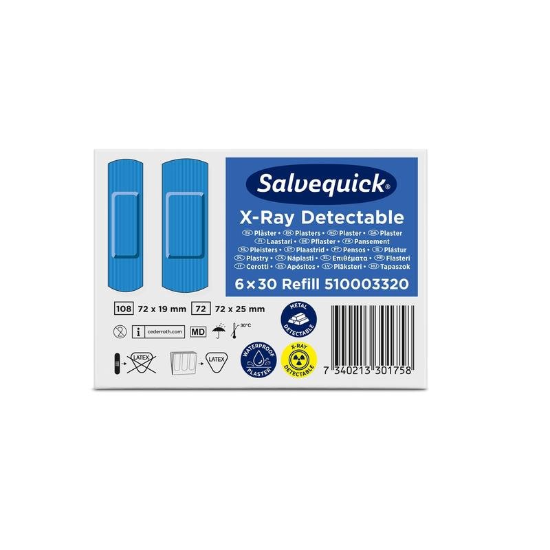 Salvequick röntgendetektierbar, 30 stück/nachfüllung.  | Packung (30 Stück)