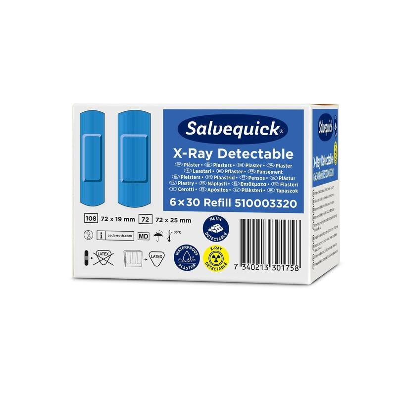 Salvequick röntgendetektierbar, 30 stück/nachfüllung.  | Packung (30 Stück)