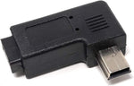 Micro USB Buchse zu Mini USB Stecker 90° Grad Winkel Rechts Gewinkelt Winkelstecker Adapter Stecker | System-S
