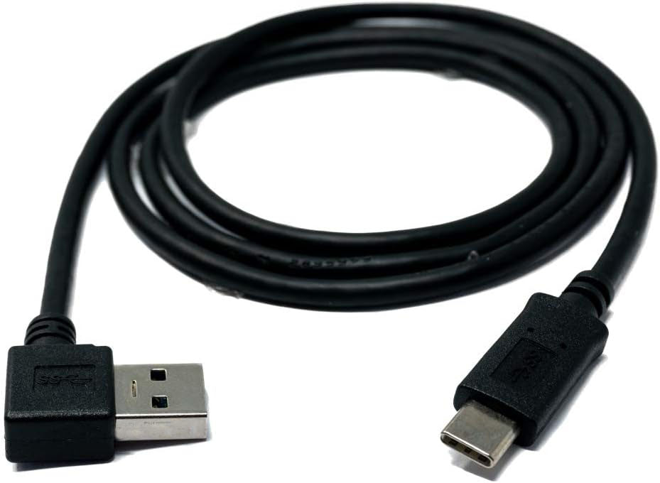 USB 3.1 Kabel 1 m Typ C Stecker zu 3.0 Typ A Stecker Winkel (links) in Schwarz | System-S