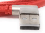 USB 3.1 Typ C Kabel mit Winkel Stecker aus Metall Flachband 123 cm | System-S