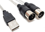 MIDI Interface SMA In und Out zu USB 2.0 Audio Kabel in Grau | System-S