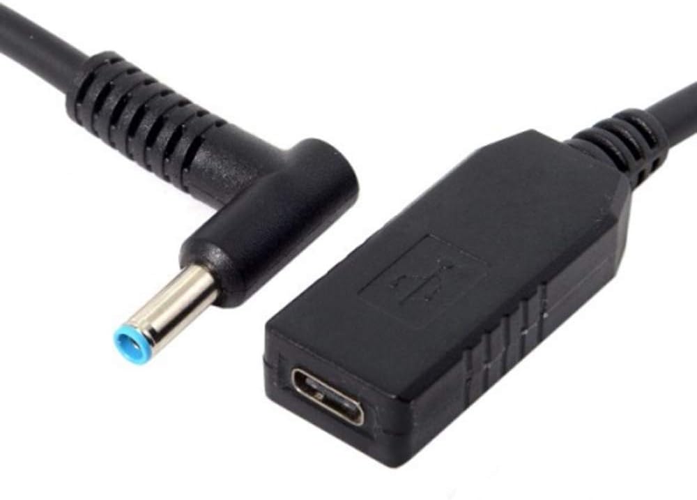 USB 3.1 Kabel 23cm Typ C Buchse zu DC 20V 4,5 x 3,0 mm Stecker Ladekabel | System-S