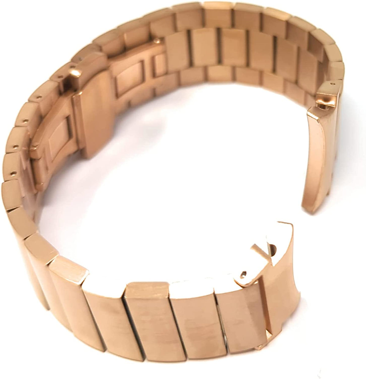 Armband 20 mm aus Metall für Samsung Galaxy Watch 4 Smartwatch in Rosa | System-S