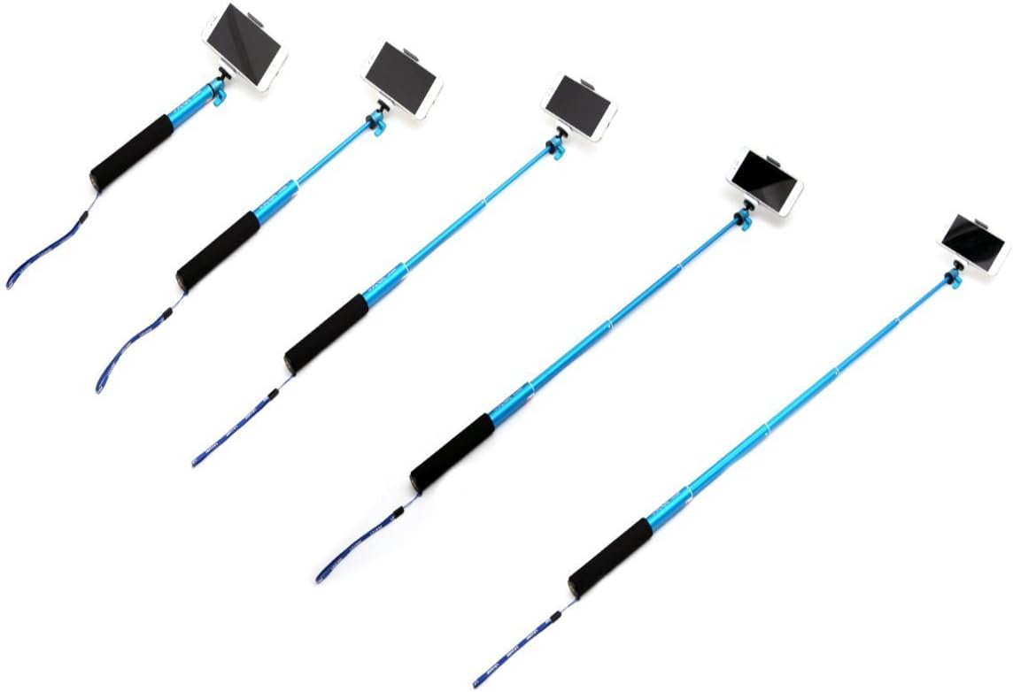 Matin Selfie Stange Stick Stab Monopod Teleskop ca. 25cm - 100cm Selfiestick Halter für Kameras Smartphones Handys von 5,5cm - 9cm | System-S