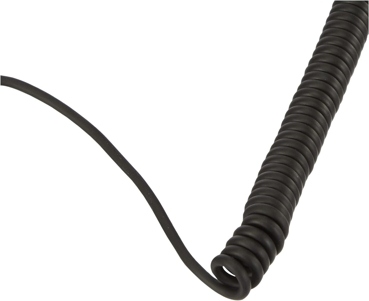 USB A Stecker 90° Grad Links Gewinkelt zu USB Typ B Stecker 90° Rechts Gewinkelt Spiralkabel Kabel 35-80 cm | System-S