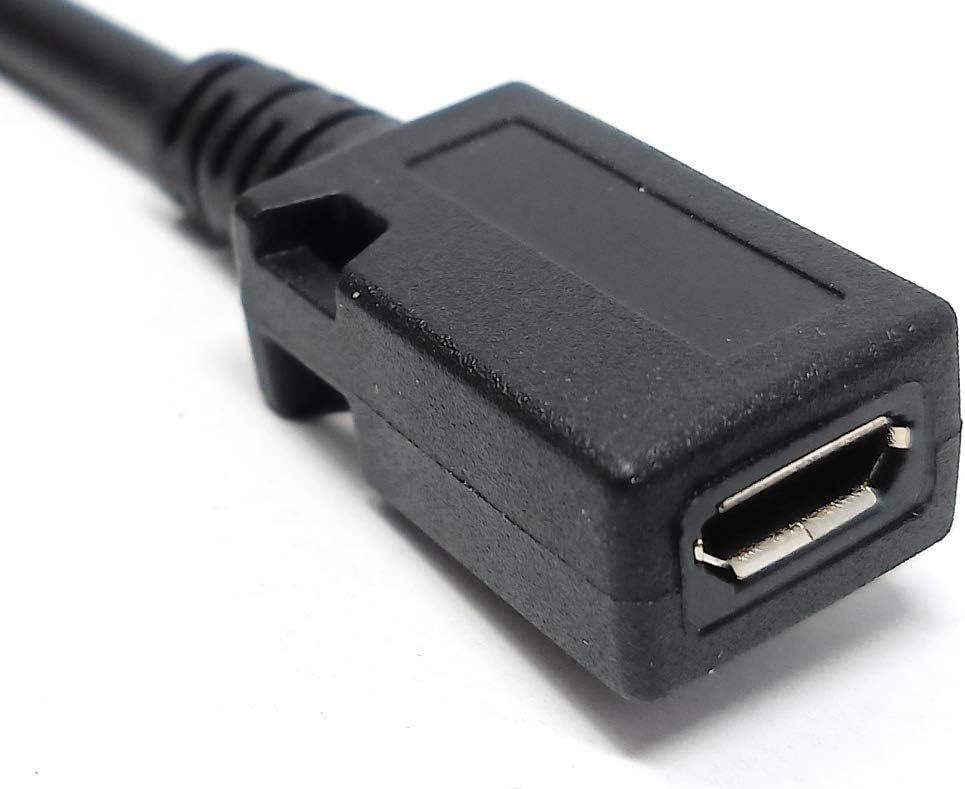 USB 3.1 Kabel 20 cm Typ C Stecker zu 2.0 Micro B Buchse in Schwarz | System-S