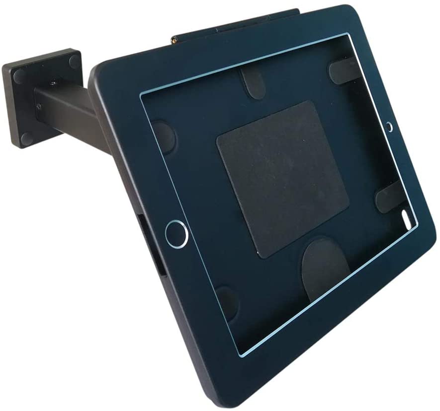 Abschließbare Wandhalterung für iPad Mini 1-5 in Schwarz | System-S